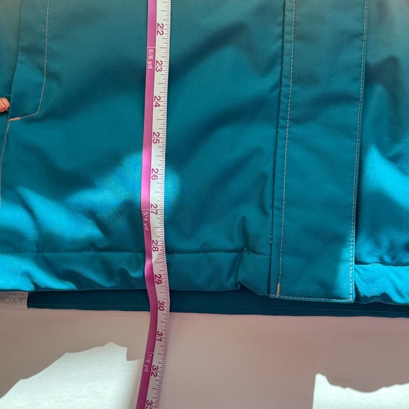 Roxy coral Blue white Ombre Jet ski jacket coat woman XL snowboard winter hooded - Picture 5 of 12